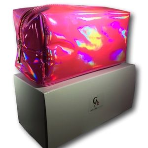 Hot Pink Holographic Makeup Bag